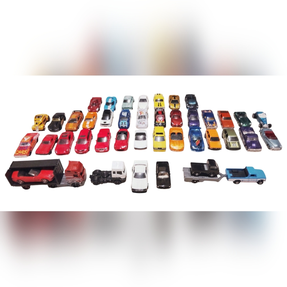 Lot Of 42 Hot Wheels, Matchbox, Racing Champions, 1/64 Diecast Cars.